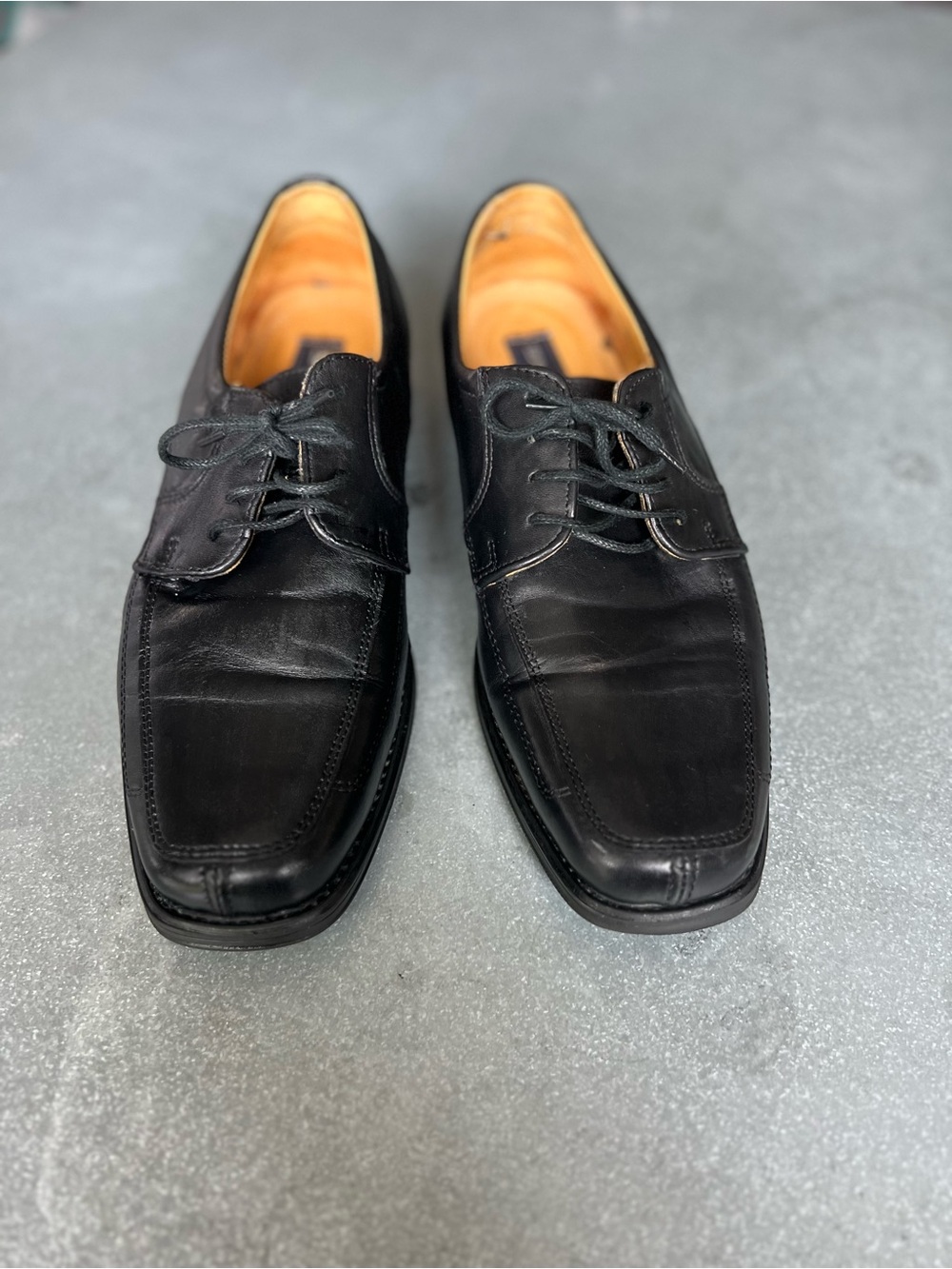 Giorgio Brutini Black Leather Lace-Up Derby Shoes